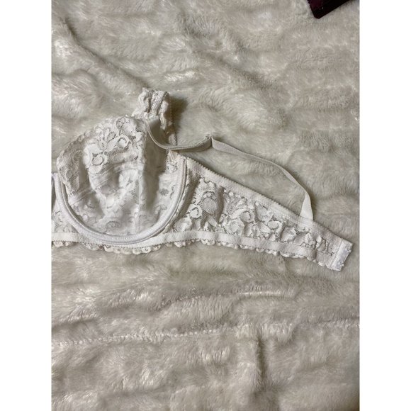 Lot of 2 Bras 38C Women’s Adrienne Vittadini / Daniel Laurent White Beige - Picture 10 of 12